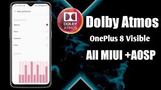 Dolby Atmos OnePlus 8 Visible For All Miui And Aosp Rom|Install Dolby Atmos In Custom Rom|MIUI+AOSP|