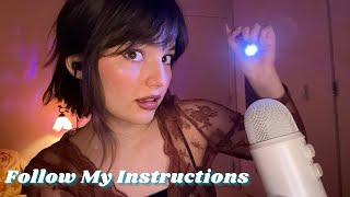 ASMR | Follow My Instructions For Sleep (Fast Paced Whispers, Tests, Visuals, Mouth Sounds, +)