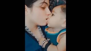 baby sucking mother's lips #shorts #baby #motherhood