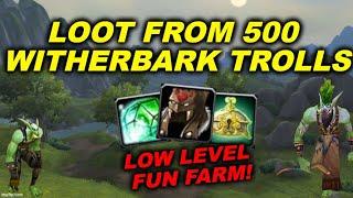 LOOT FROM 500 WITHERBARK TROLLS CLASSIC WOW WARRIOR GOLD FARM