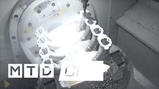 SPINNER 5 axis machining engine manifold at Alitech Precision