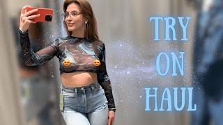 4K Try on Haul   Transparent Top