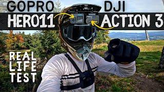 DETAILED GoPro HERO11 vs DJI Action 3 COMPARISON | Raw Footage