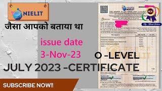 Nielit O Level Certificate Download NOW!! New Digital Signature || July23 O level Certificate
