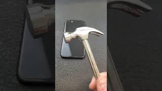 smashing an iPhone with a hammer #shorts