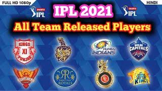 IPL 2021 - All Team Released Players List |