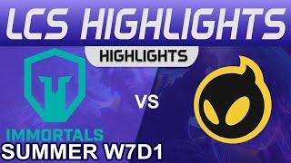 IMT vs DIG Highlights LCS Summer Season 2022 W7D1 Immortals vs Dignitas by Onivia