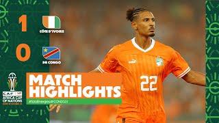 HIGHLIGHTS | Côte d'Ivoire  DR Congo | #TotalEnergiesAFCON2023 - Semi Finals