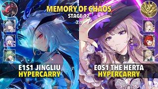 E1S1 Jingliu Hyper & E0S1 The Herta Hyper - Memory Of Chaos 12 - Honkai: Star Rail 3.1