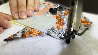 Magic Sewing Transformation Of Pieces Of Fabric Into A Beautiful And Useful Product