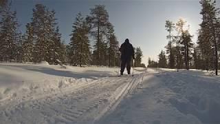 По народной усинской лыжне  зимой 2018 г