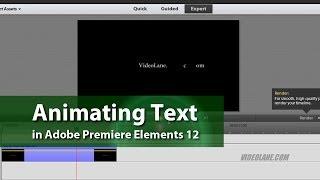 How to Animate Text | Adobe Premiere Elements Training #5 | VIDEOLANE.COM