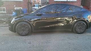 CYBERTRUCK Wheels on a Tesla Model Y