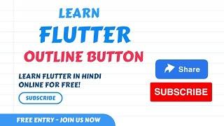 Flutter - Outline Button Widget || Outline Button || Flutter Outline Button || Flutter Tutorial