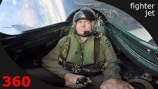 360° cockpit view | Passenger flying a military jet