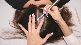 ASMR Tingly SCALP Exam & Nitpicking with NAILS | Relaxing Hairplay for SLEEP (Real Person)