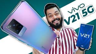 vivo V21 5G Unboxing & First Impressions  44MP OIS Selfie, Dimensity 800U, 64MP Camera & More