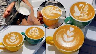 Amazing Latte Art Tutorial | How to Make Hot Latte Coffee at Home | Step-by-Step Guide to Beginners