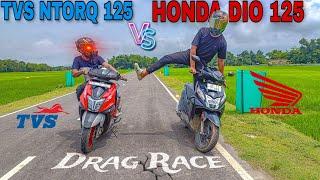 TVS Ntorq 125 VS Honda Dio 125 Drag Race  | The Road Mafia