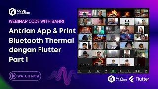 Webinar Aplikasi Android Antrian App & Print Bluetooth Thermal denga Flutter Part 1