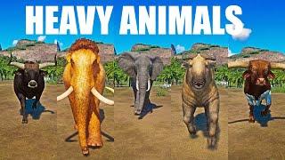 Heavy Animals Speed Races in Planet Zoo included Mammoth, Aurochs, Elephant, Takin