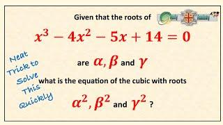 A Cool Method Solves this Quickly Without Using Vieta's Formulae