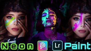 Neon Glow Light On Face || #PicsArt Tutorial || Ali Ash