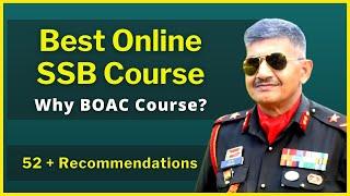Best Online SSB Course | Why Choose BOAC? Individual Assessment | 52+ Recommendations #ssb #cds #nda