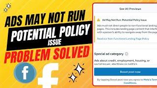 Ad May Not Run Potential Policy Issue problem solved