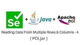 Selenium Training || Reading Data From Multiple Rows in Excel using POI.jar
