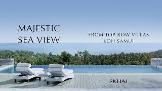 Majestic Sea View from Top Row Pool Villas in Koh Samui, Thailand