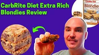 CarbRite Diet Extra Rich Blondies with Chocolate Chips Baking Review - Carbrite Diet Blondies