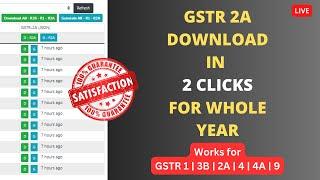 Download GSTR data for the Entire Year | GSTR 2A download | How to download GSTR 2A for whole year