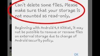 Fix Can't delete some files.Please make sure that your storage is not mounted as read only