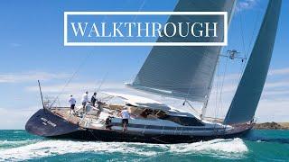 S/Y MISS SILVER 36M/118' Alloy Yacht by Dubois for sale - High Performance Sailing Yacht Walkthrough