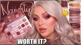 NEW HUDA BEAUTY NAUGHTY NUDE EYESHADOW PALETTE REVIEW & SWATCHES!