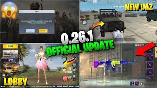 Pubg Mobile Lite New Update 0.26.1  | New Uaz, M416 Lizard And All New Features |