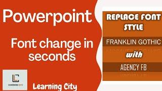 Replace fonts in Powerpoint within seconds | awesome way to change font in ppt