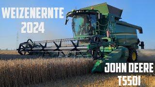 Weizen-Ernte mit John Deere T550i / Dreschen 2024 [4K]