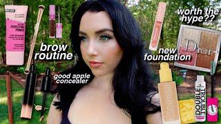 *new* kosas foundation, how I've been doing my brows, sold out dior highlighter // makeup try on