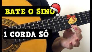 JINGLE BELLS no VIOLÃO - SOLO em 1 CORDA para INICIANTES