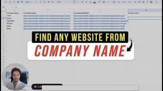 Find website from company name