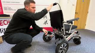 LITH-TECH SMART CHAIR X XL a very capable folding electric wheelchair with a wide seat.