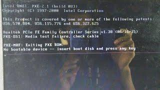 No bootable device    insert boot disk and press any key (Es solo el procedimiento)