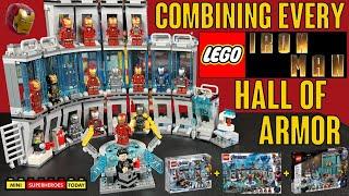 Combining EVERY LEGO Iron Man HALL OF ARMOR Set EVER!
