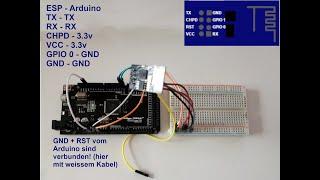ESP8266 / ESP-01 Firmware update mit Arduino UNO / MEGA flashen