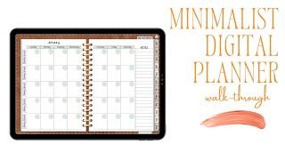 Best Minimalist Digital Planner | Undated Minimalist Digital Planner Walk-through