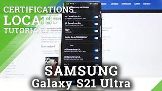 View Security Certificates in SAMSUNG Galaxy S21 Ultra – Locate Security Settings