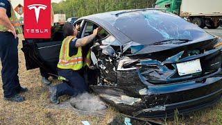 24-hour-old Tesla Model 3 Highland Totaled By Lying Driver