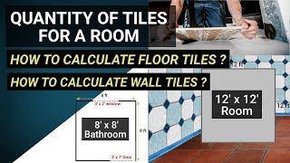 Quantity of tiles for a room | How to calculate floor tiles and wall tiles? | quantity surveying